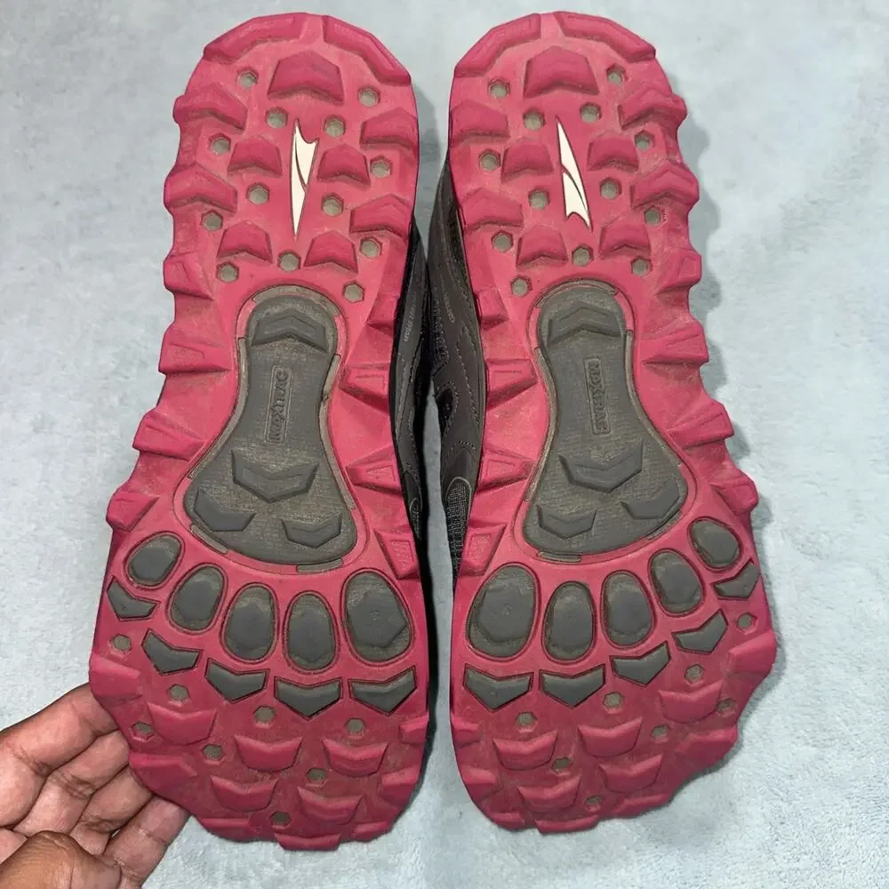 Altra Lone Peak 4 Shoes Womens 7 Gaiter Trap Trail Running Barefoot Grey Hiking